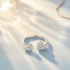 925 Silver Openwork CZ Ring