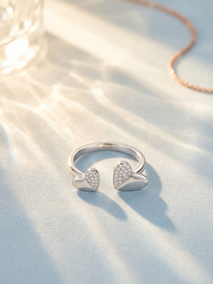 925 Silver Openwork CZ Ring