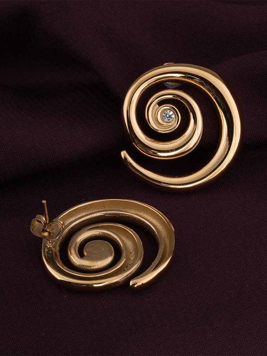 Spiral Coil Drop Earrings