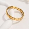 Wide Link Panel Bracelet