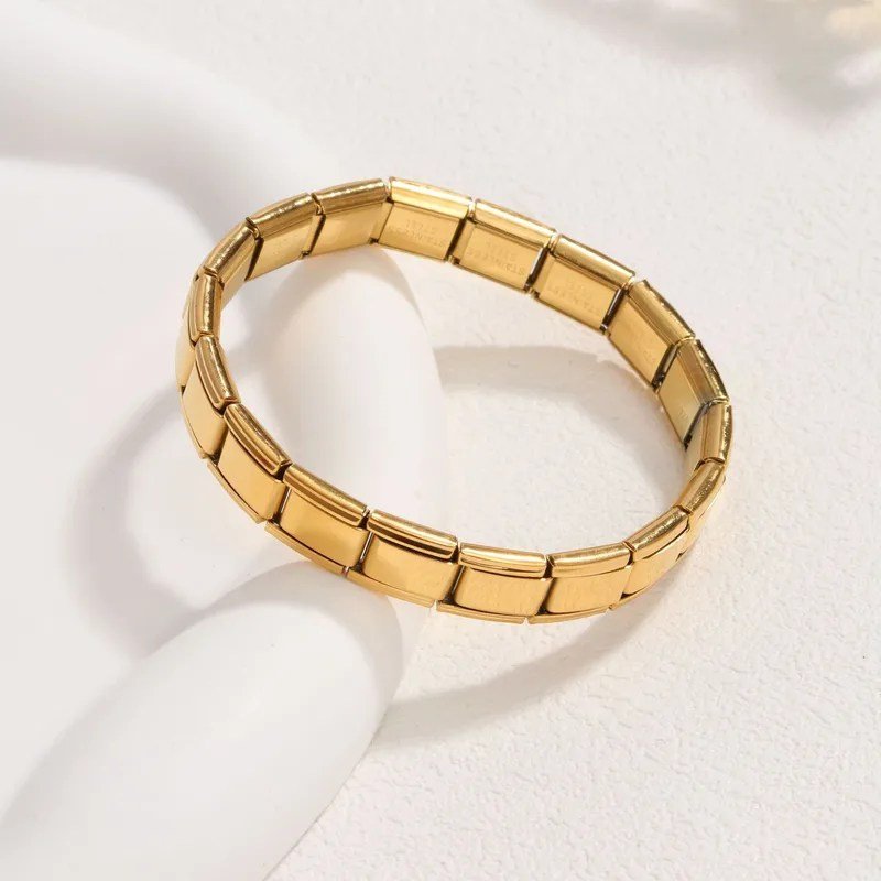 Wide Link Panel Bracelet