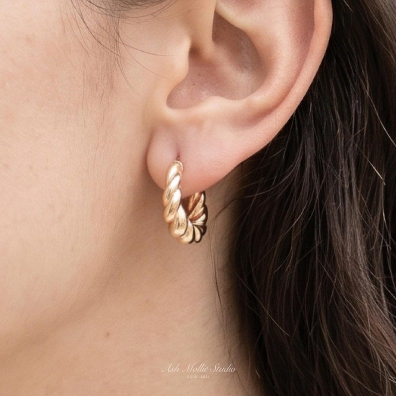 Twisted Rope Hoop Earrings