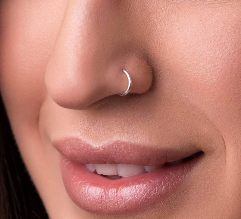 Silver Hoop Nosepin