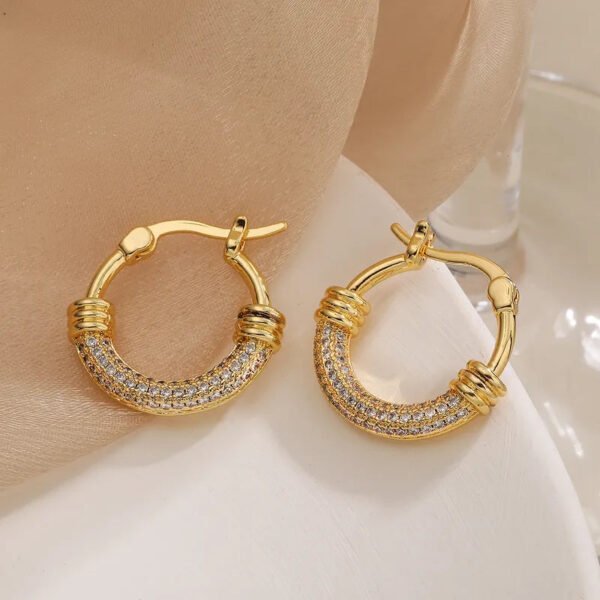 Ribbed Hoop Earrings