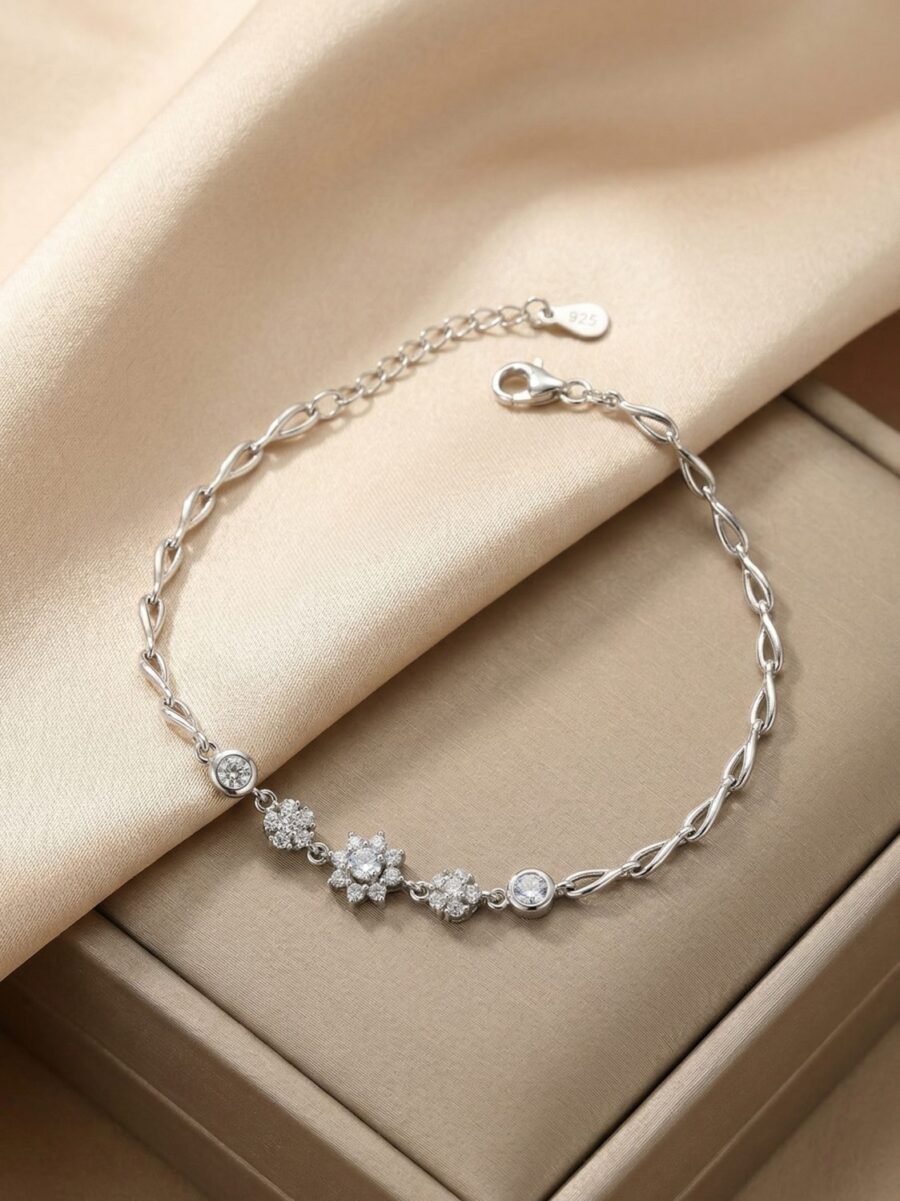 Braided Chain Silver Bracelet