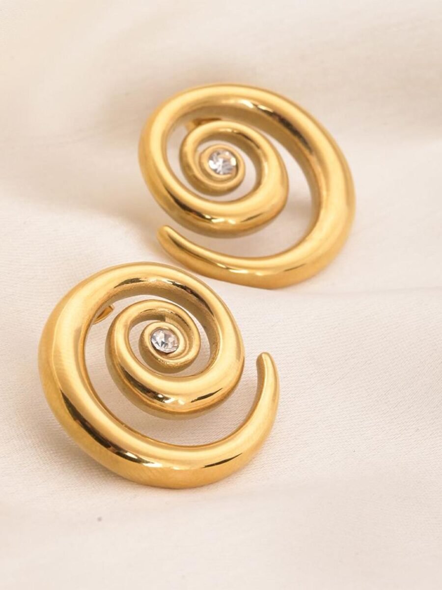 Spiral Coil Drop Earrings