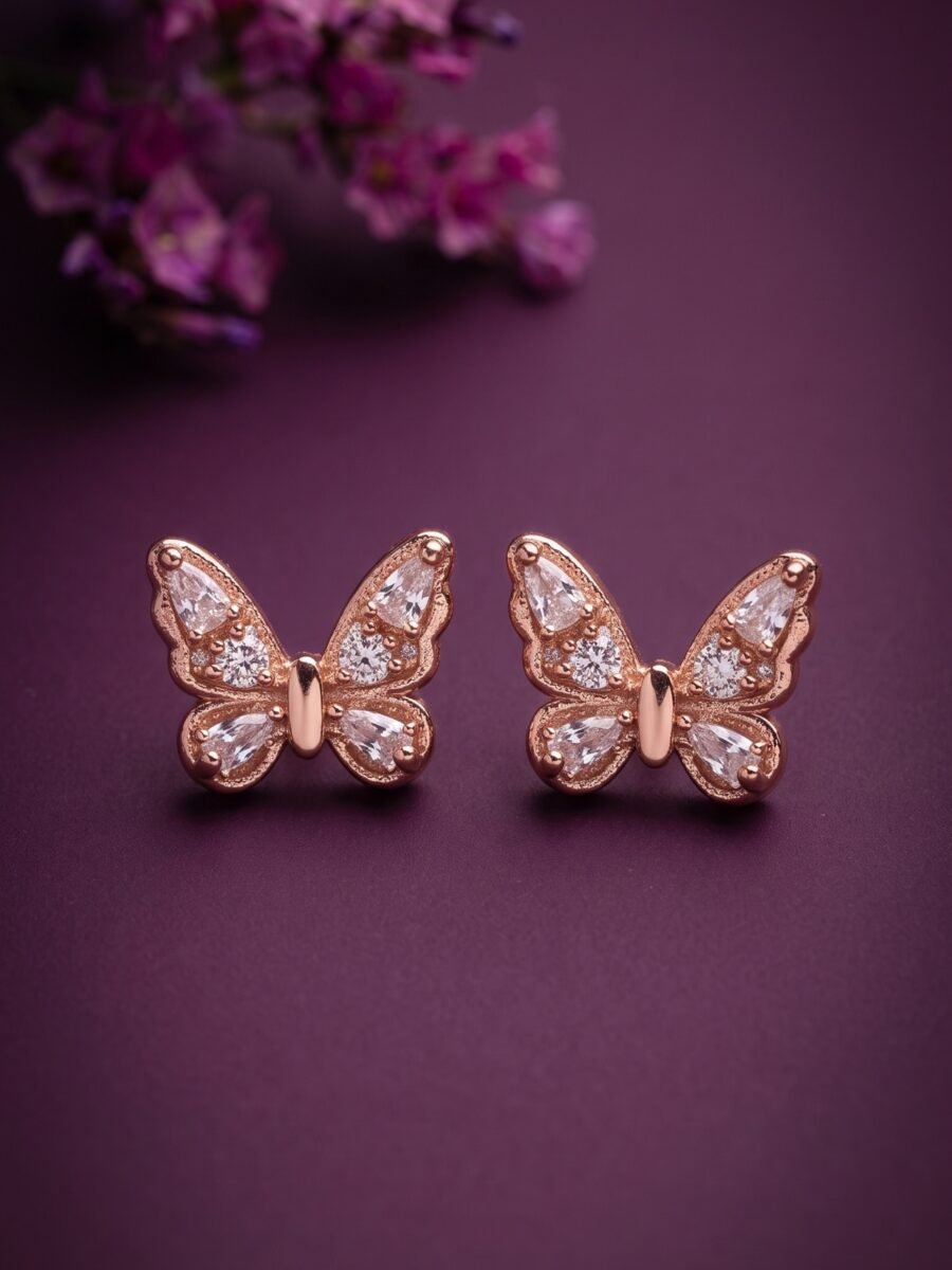 925 Silver Butterfly Circle Pendant Set