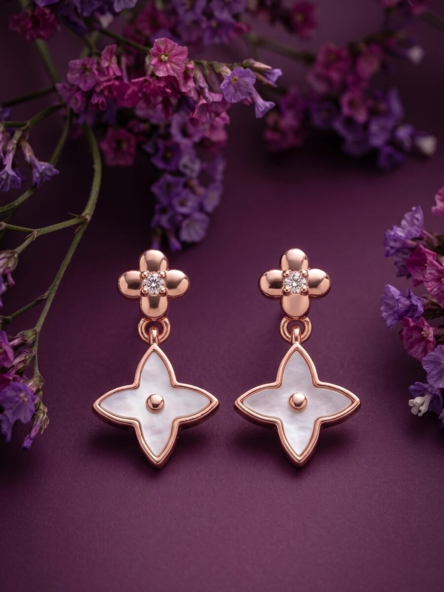 925 Silver Mother of Pearl Star Pendant Set