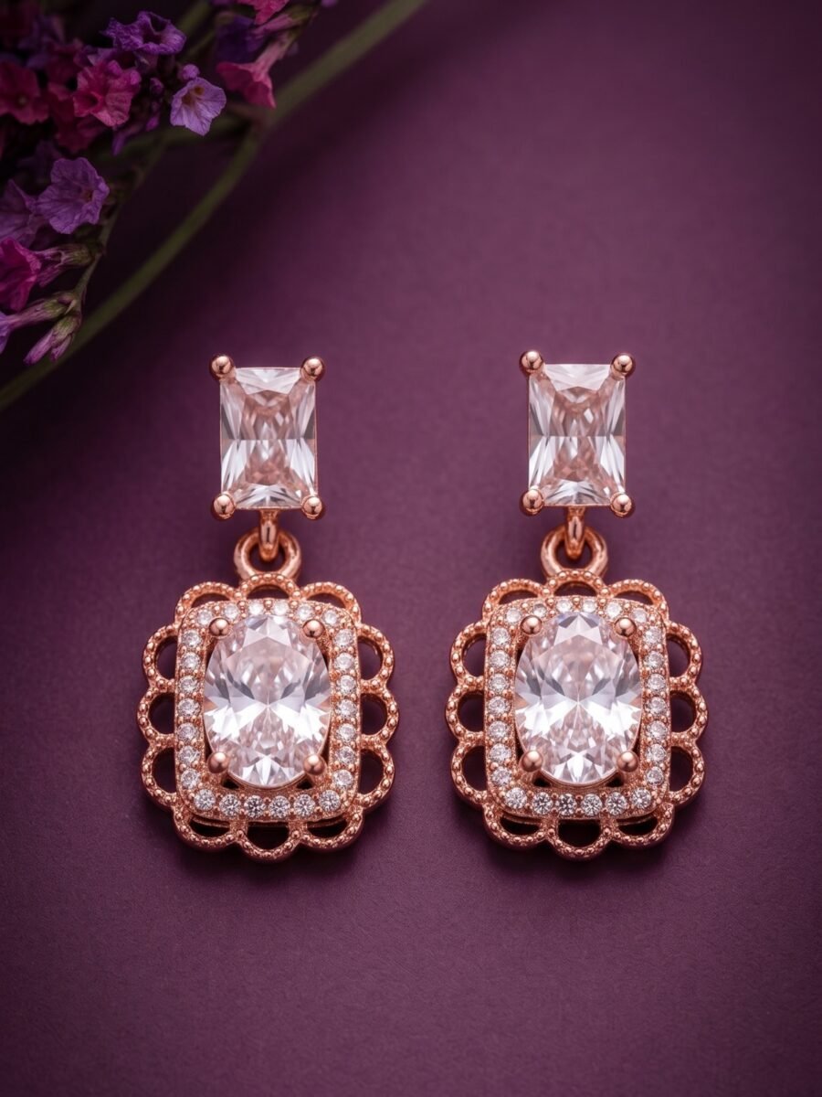 925 Silver Cushion Halo CZ Pendant Set