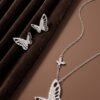 925 Silver Petite Butterfly Pendant Set