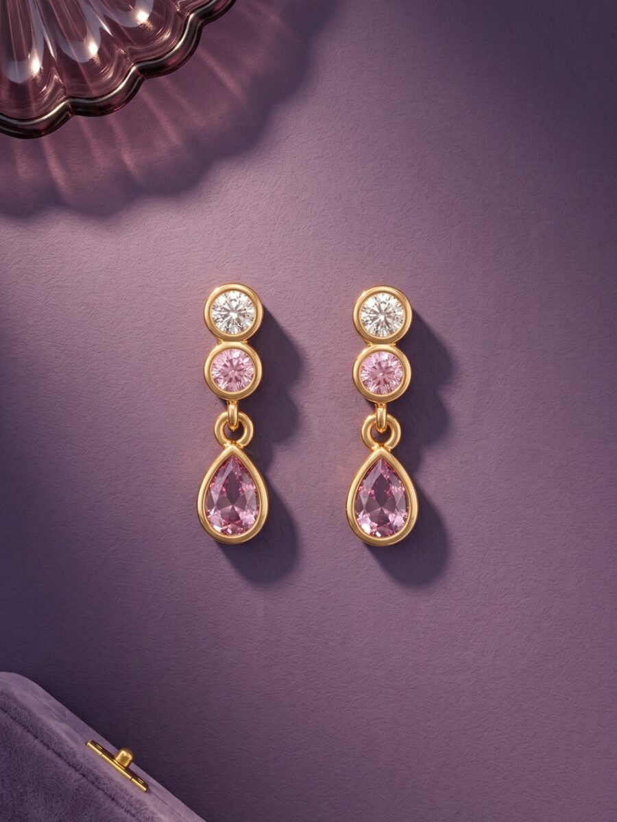 925 Silver Multicolour Drop Necklace Set
