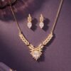925 Silver Leaf Wing CZ Necklace Set