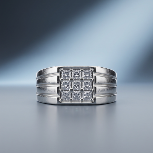 925 Silver Full Pavé Statement Ring