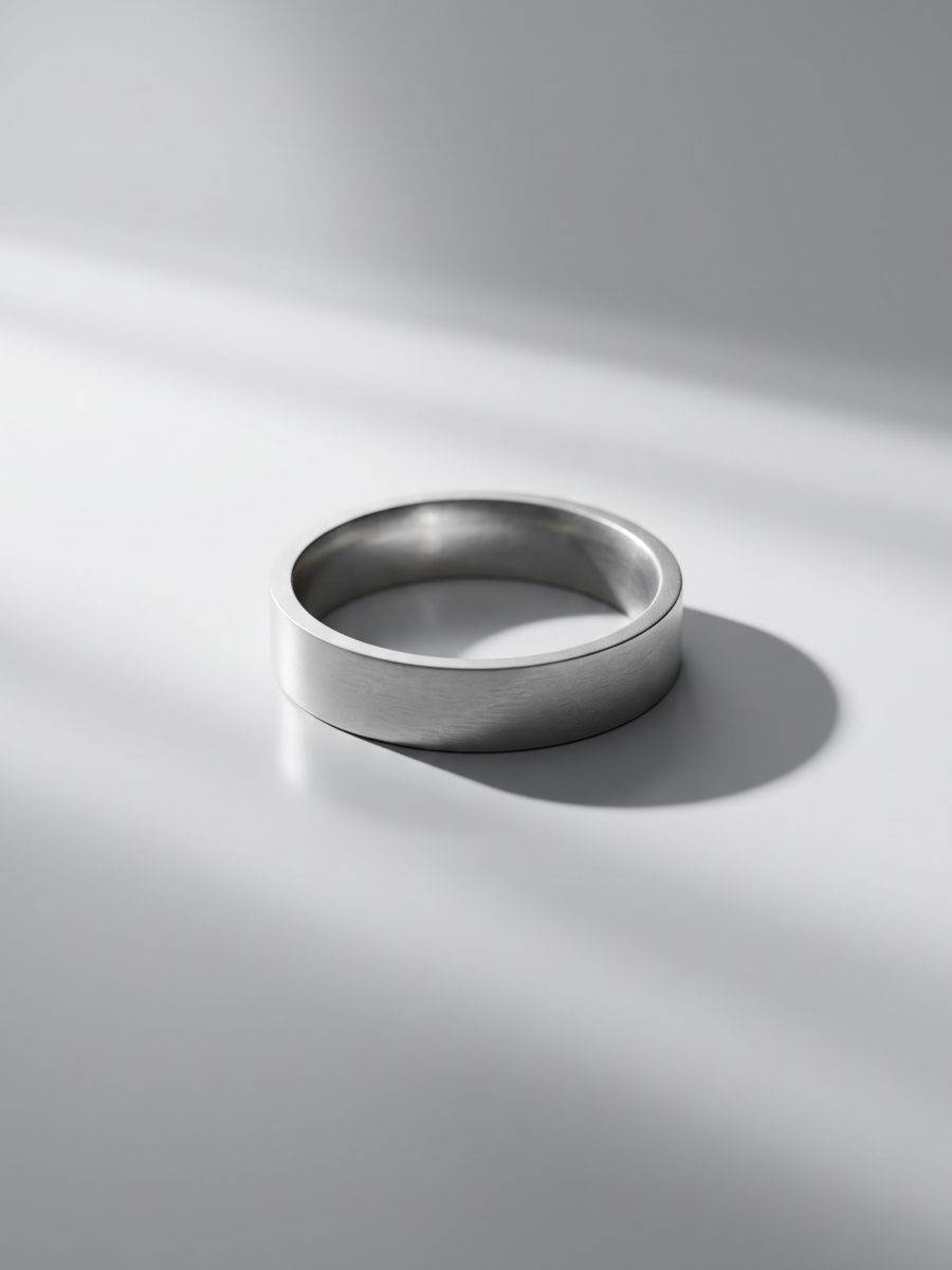 925 Silver Plain Flat Square Signet Ring