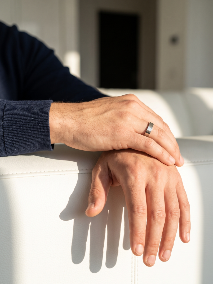 925 Silver Plain Flat Square Signet Ring