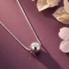 925 Silver Ball Pendant Necklace