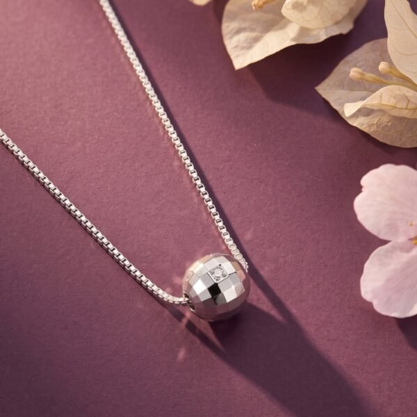 925 Silver Ball Pendant Necklace