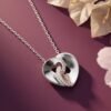 925 Silver Interlocking Heart Pendant Necklace