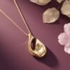 925 Silver Sculptural Drop Pendant Necklace