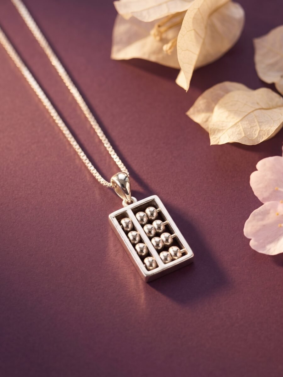 925 Silver Abacus Pendant Necklace