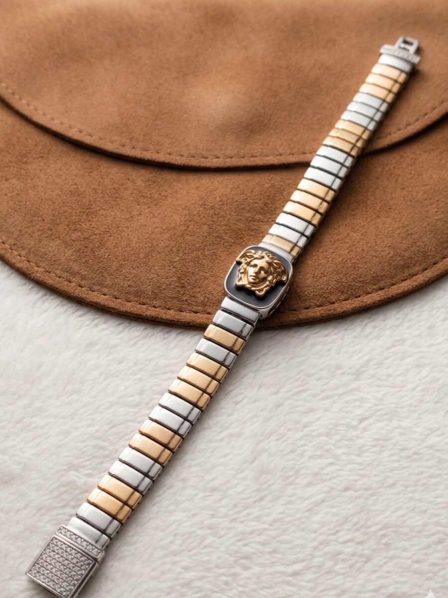 925 Silver Men’s Ribbed Plaque Bracelet
