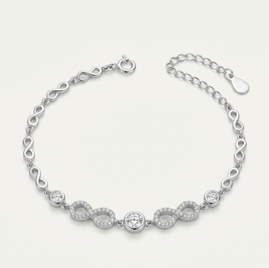 Floral Charm Chain Bracelet