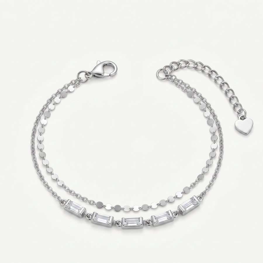 Double Stack Silver Bracelets