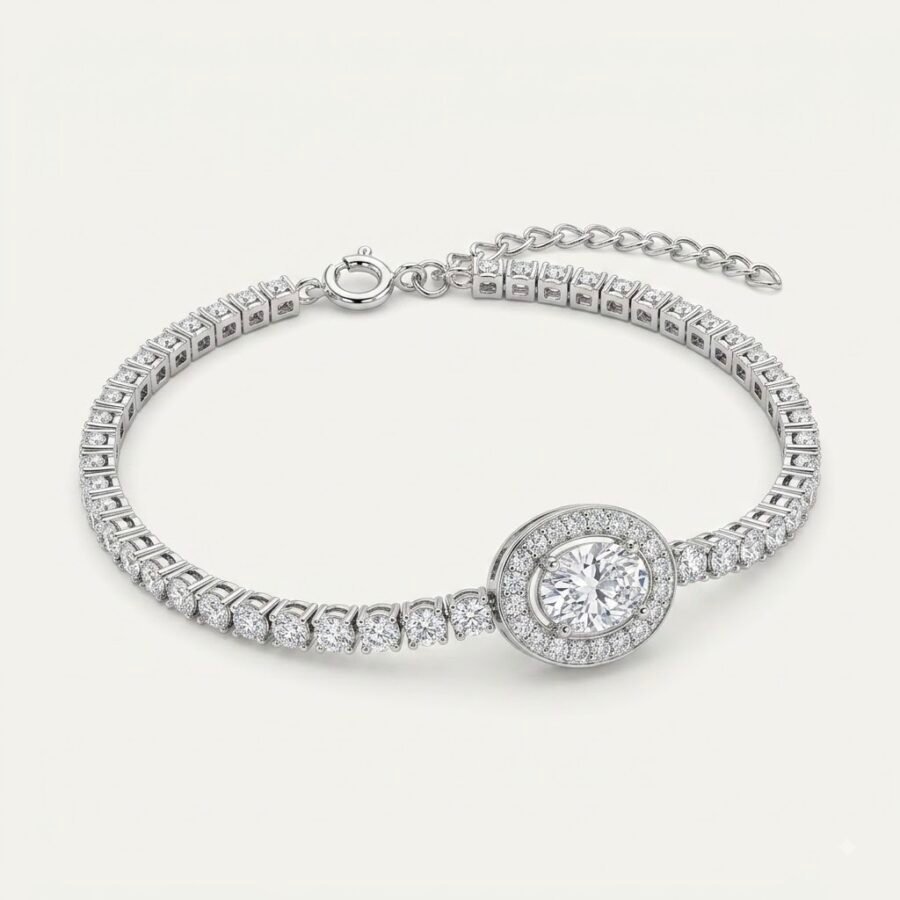 CZ Coin Disc Bracelet