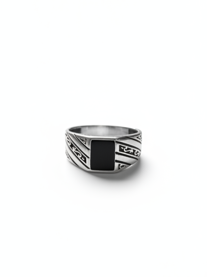 925 Silver CZ Rectangular Ring