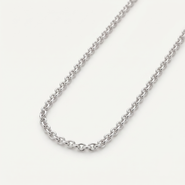 925 Silver Men's Round Rolo Chain