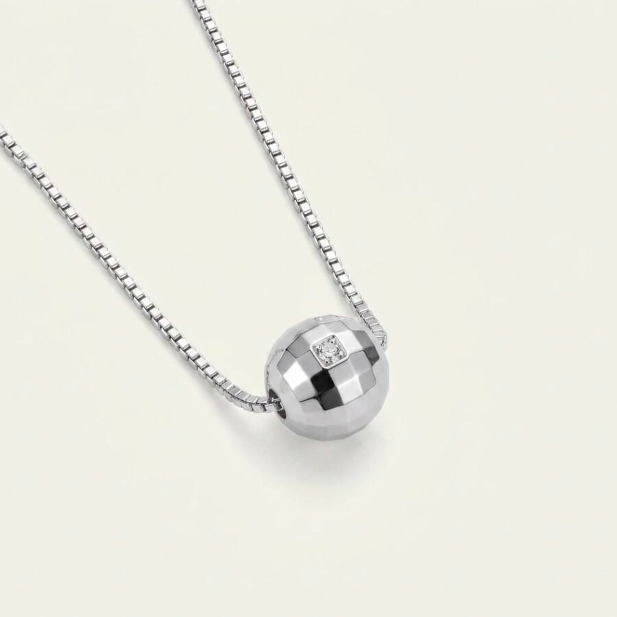 925 Silver Ball Pendant Necklace