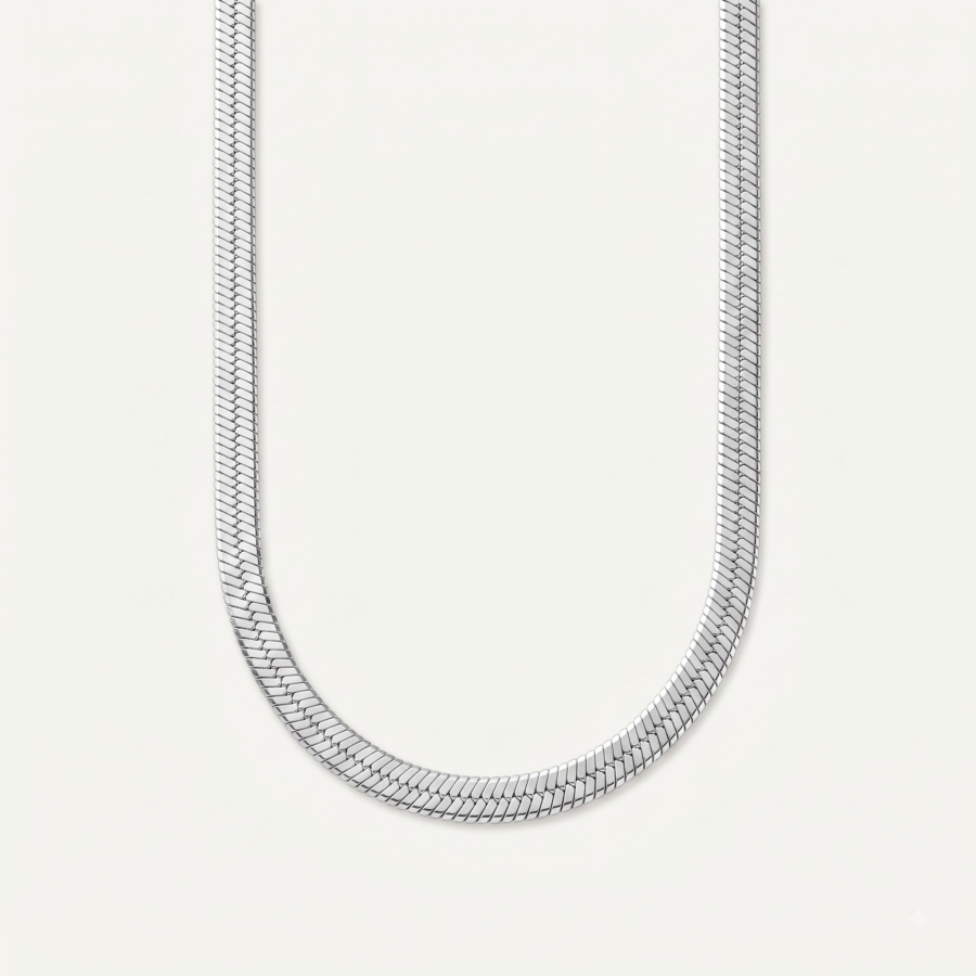 925 Silver Men's Flat Snake Chain