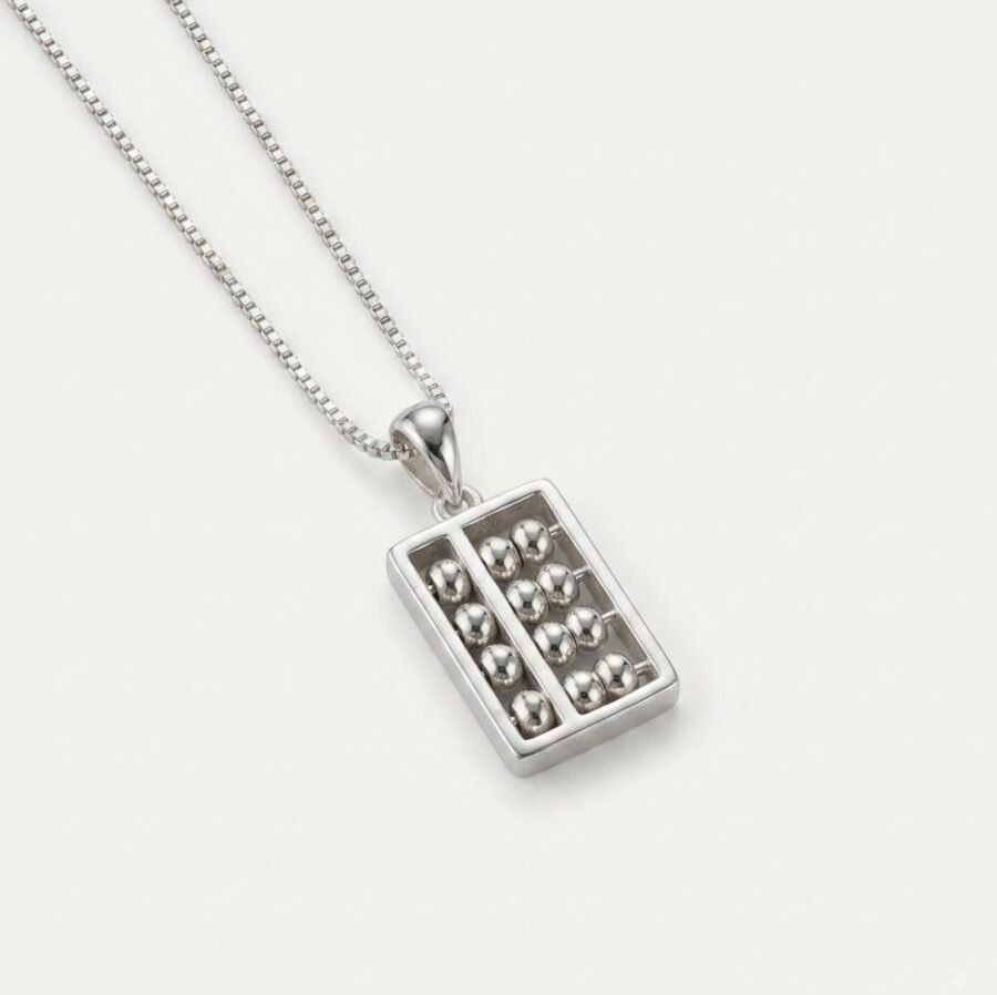 925 Silver Abacus Pendant Necklace
