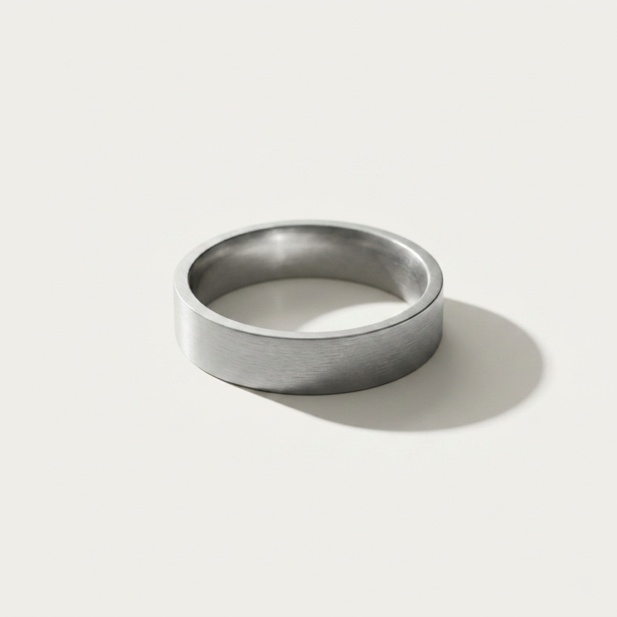 925 Silver Plain Flat Square Signet Ring