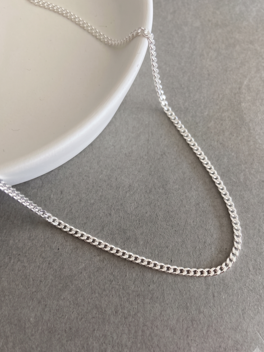 925 Silver Men's Slim Curb Chain