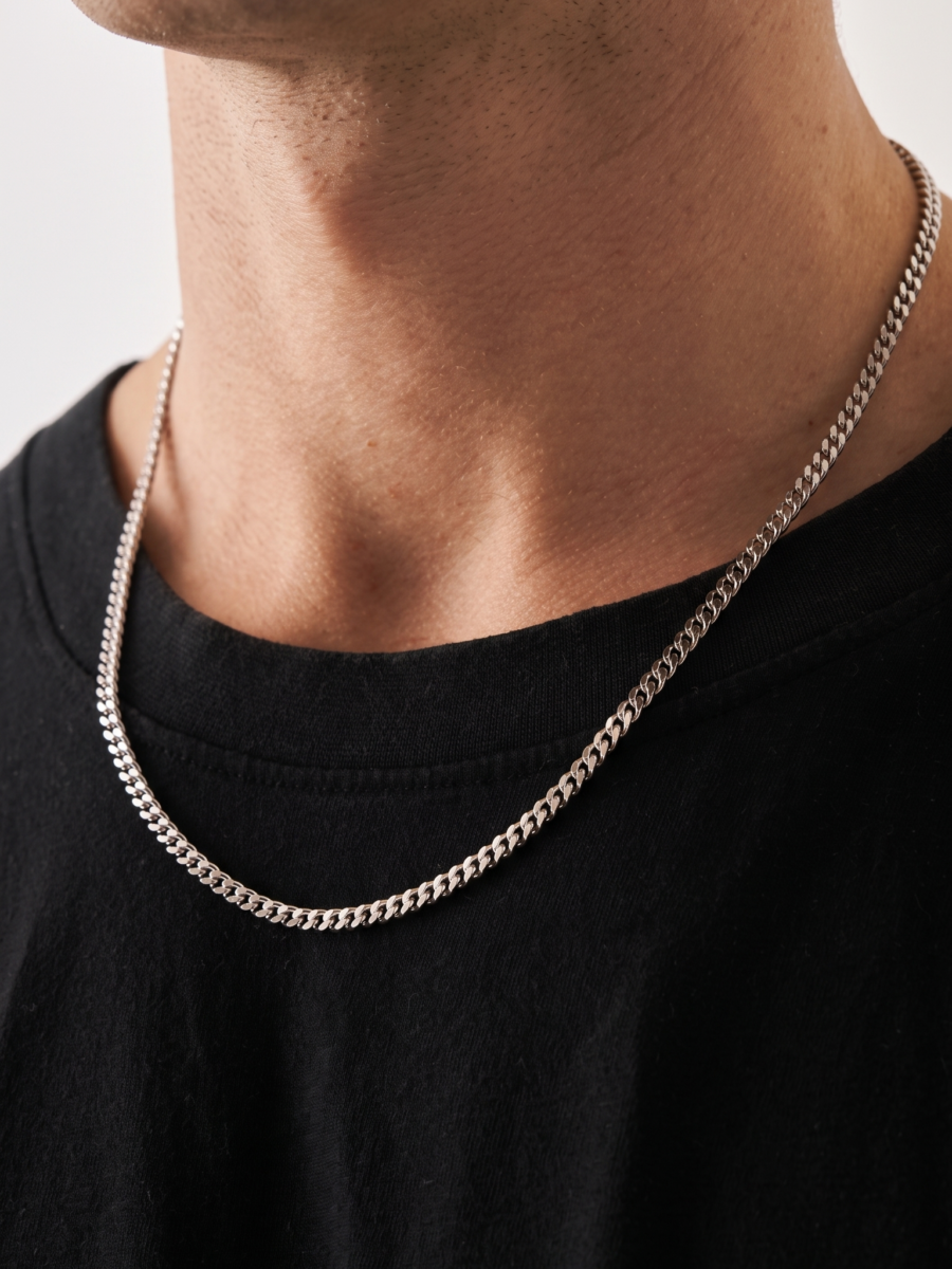 925 Silver Men's Classic Curb Chain