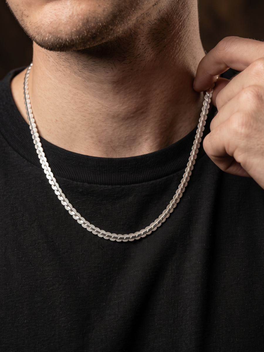 925 Silver Men's Foxtail Chain