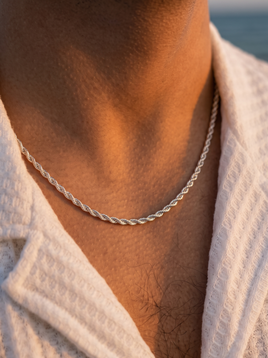 925 Silver Men's Rope Chain