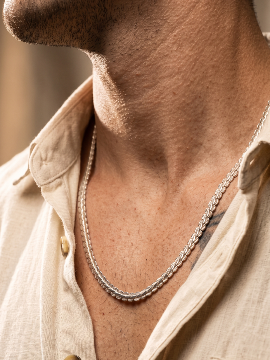 925 Silver Men's Foxtail Chain