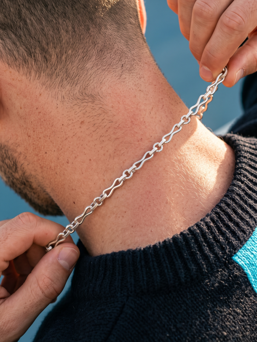 925 Silver Men's Oval Link Chain
