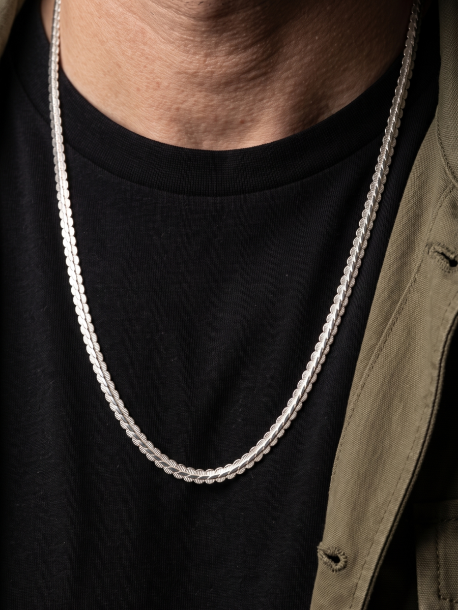 925 Silver Men's Foxtail Chain