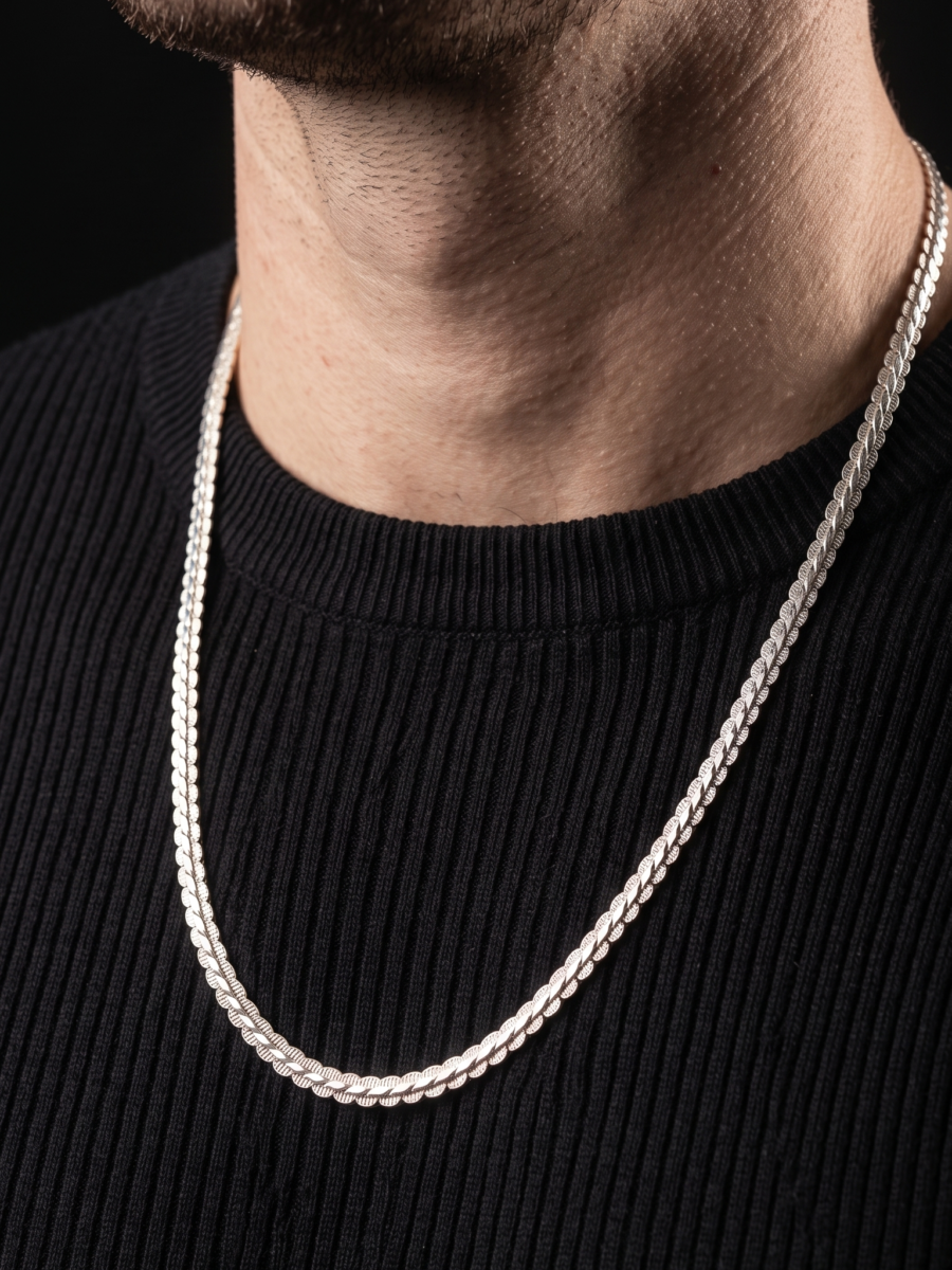 925 Silver Men's Foxtail Chain