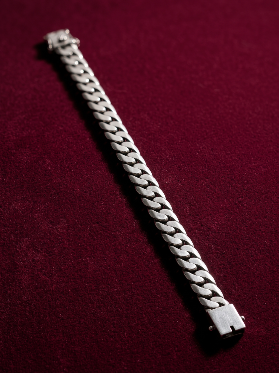 925 Silver Men's Heavy Curb Bracelet