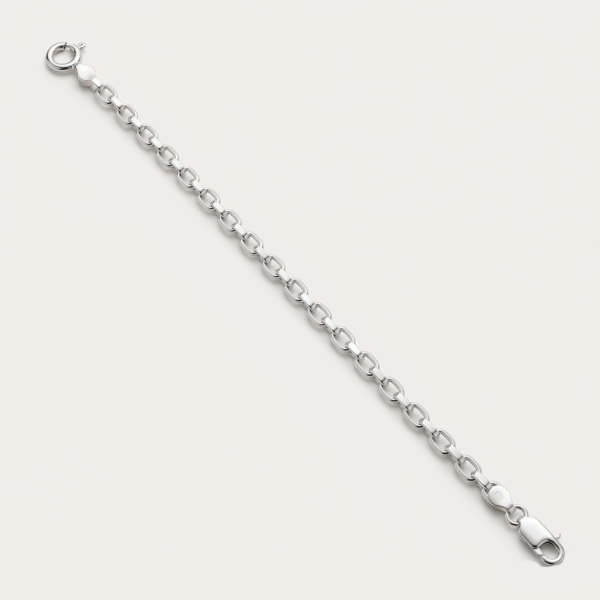925 Silver Men's Fine Cable Bracelet