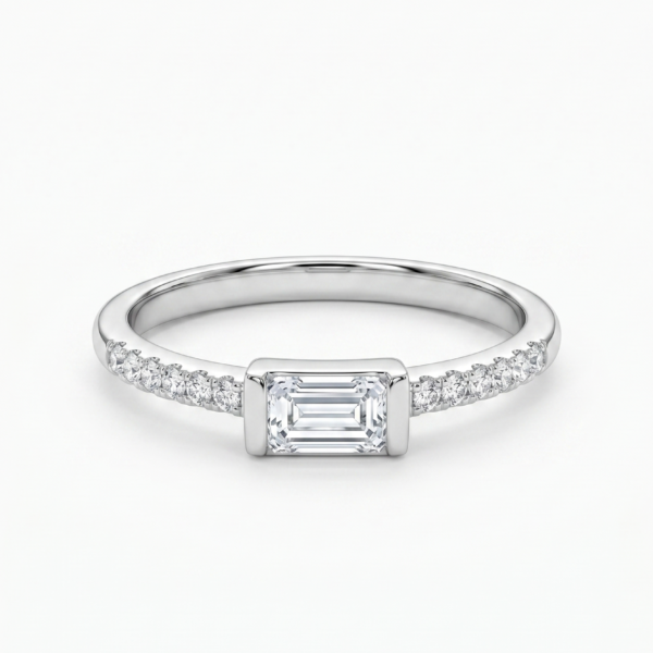 925 Silver CZ Oval Ring