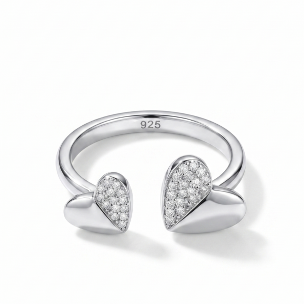 925 Silver Openwork CZ Ring