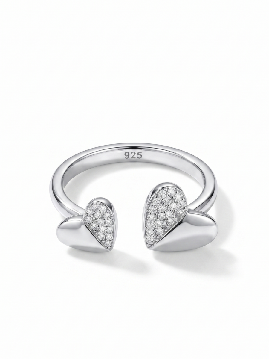 925 Silver Openwork CZ Ring