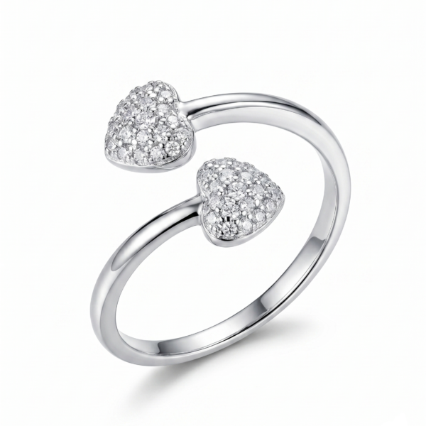 925 Silver Crystal Drop Ring