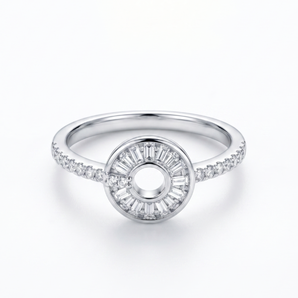 925 Silver CZ Leaf Ring