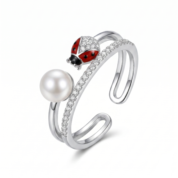 925 Silver CZ Solitaire Drop Ring
